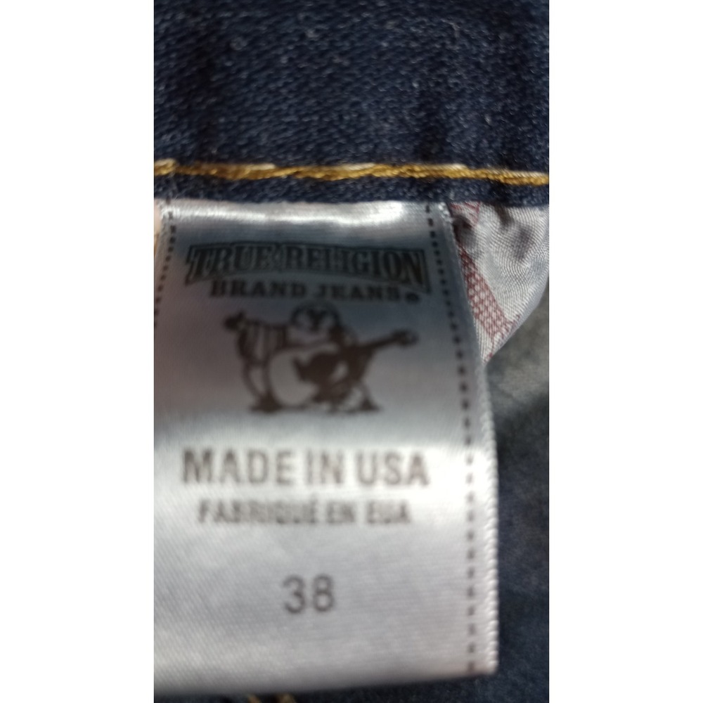 NWT Vintage True Religion World Tour Ricky Strt Leg Brown/Blue Sz 38 Made in USA - Picture 7 of 13